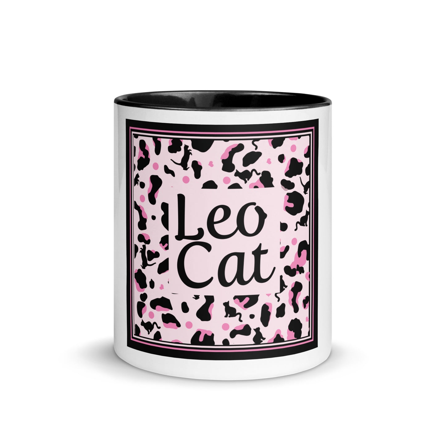 Tasse mit farbiger Innenseite Leopard Design "Leo Cat"