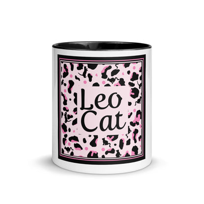 Tasse mit farbiger Innenseite Leopard Design "Leo Cat"