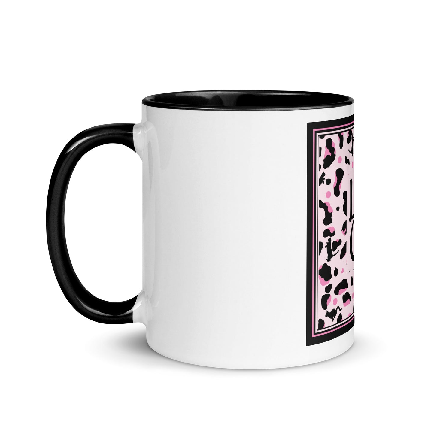 Tasse mit farbiger Innenseite Leopard Design "Leo Cat"