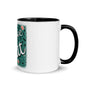 Tasse mit farbiger Innenseite Leoparden Design "Leo Love Cat"