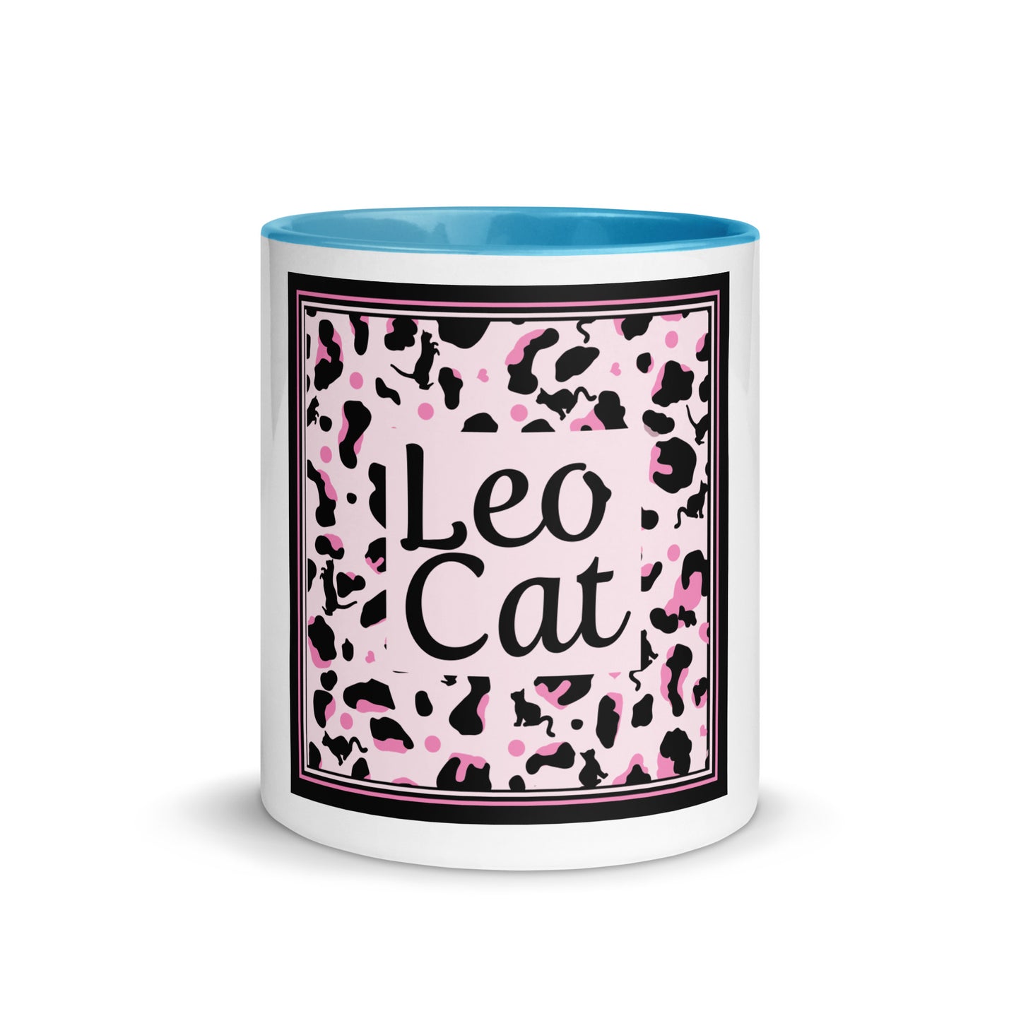 Tasse mit farbiger Innenseite Leopard Design "Leo Cat"