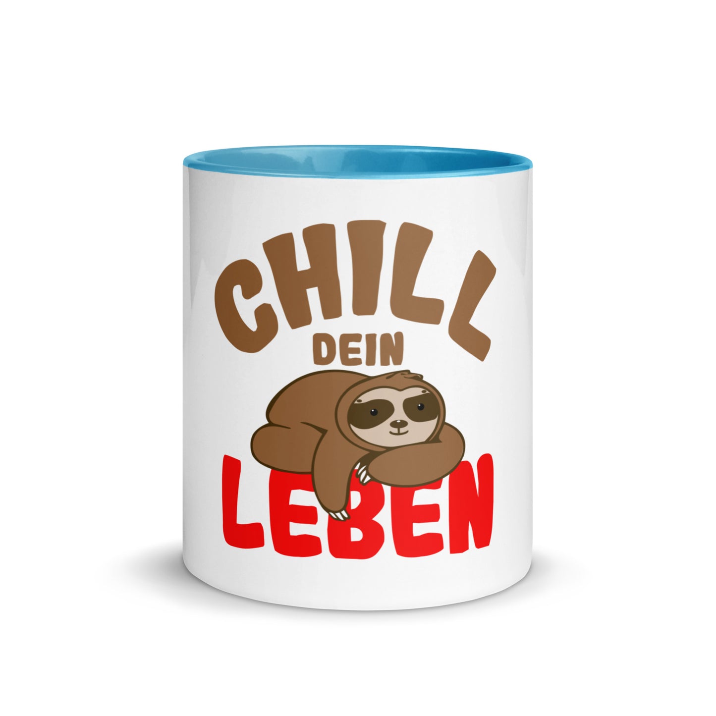 Tasse mit farbiger Innenseite "Chill dein Leben"