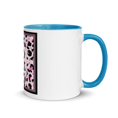 Tasse mit farbiger Innenseite Leopard Design "Leo Cat"