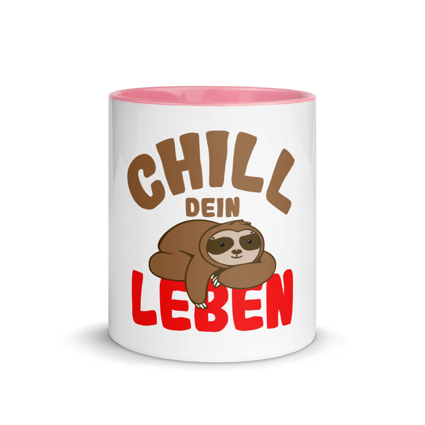 Tasse mit farbiger Innenseite "Chill dein Leben"