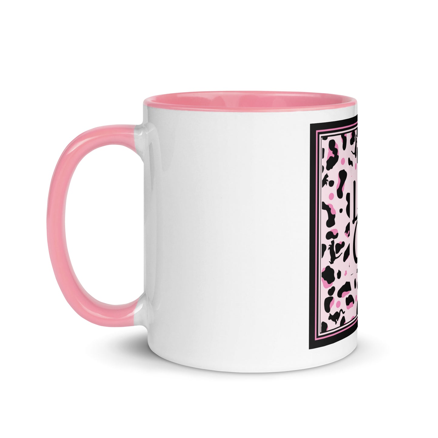 Tasse mit farbiger Innenseite Leopard Design "Leo Cat"