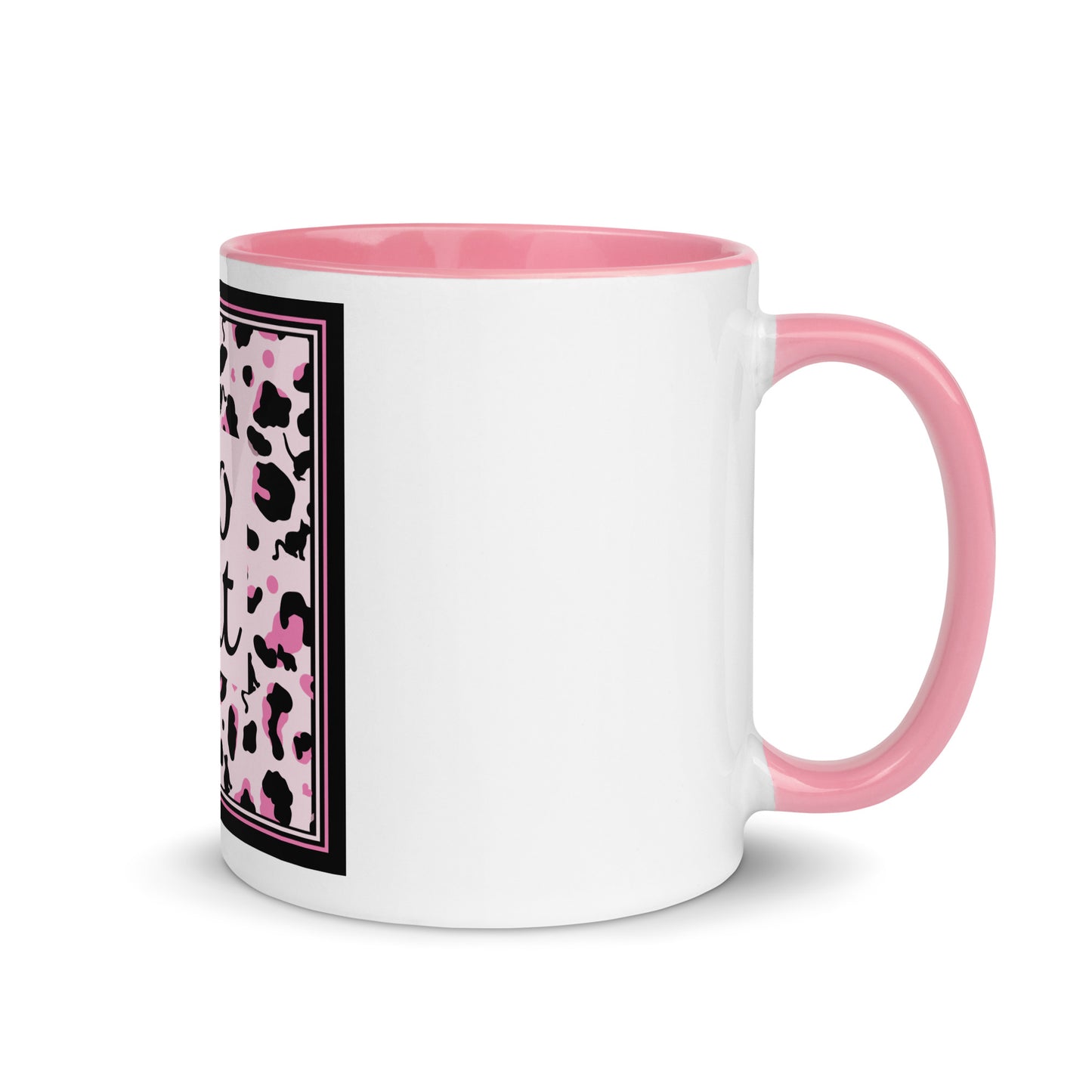 Tasse mit farbiger Innenseite Leopard Design "Leo Cat"