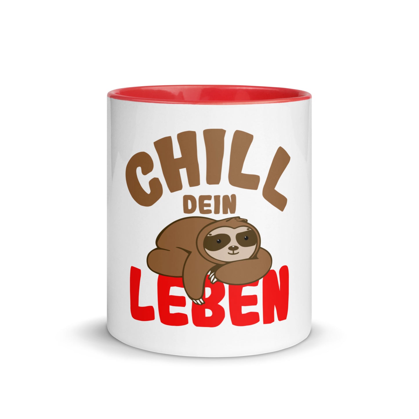 Tasse mit farbiger Innenseite "Chill dein Leben"