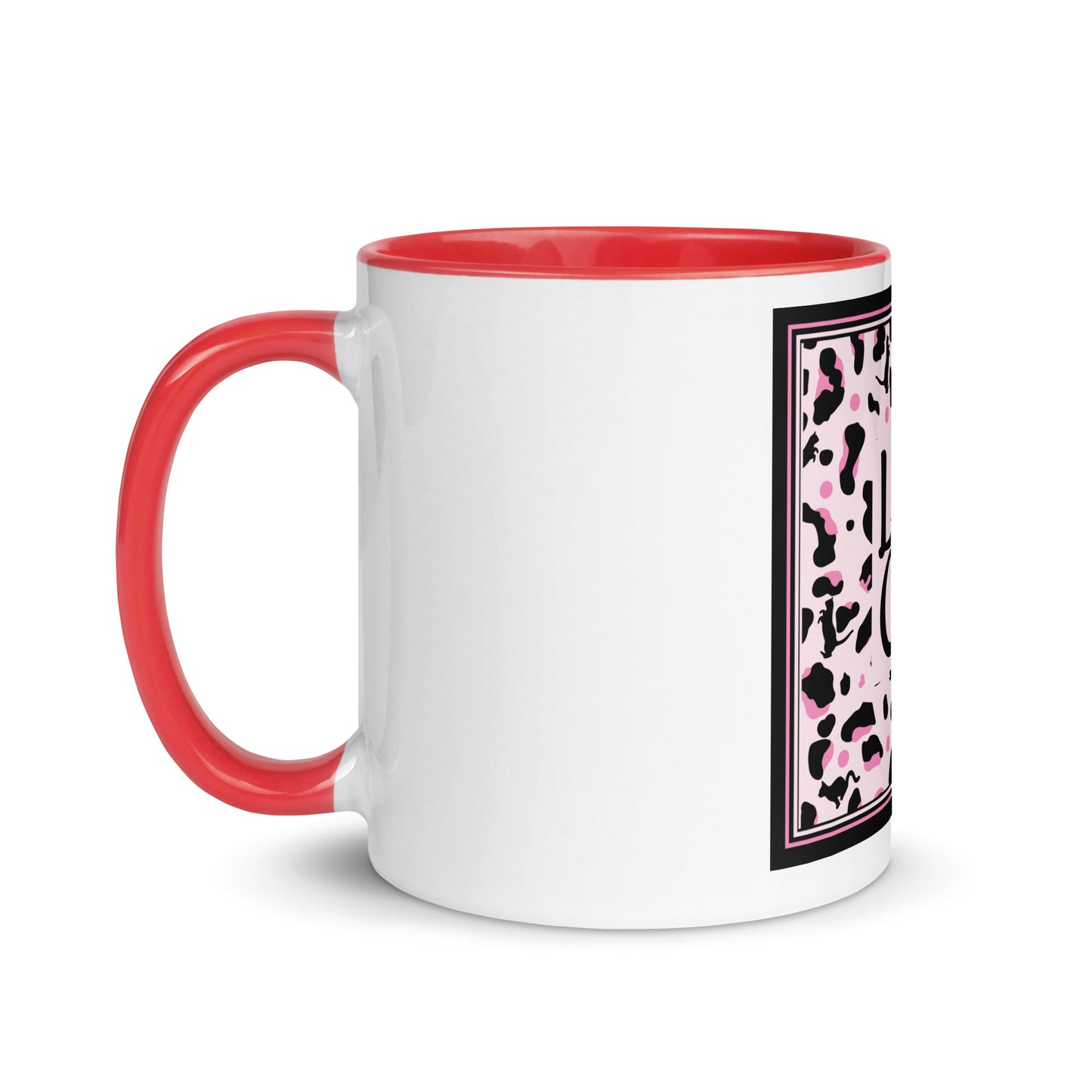 Tasse mit farbiger Innenseite Leopard Design "Leo Cat"