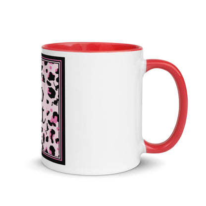 Tasse mit farbiger Innenseite Leopard Design "Leo Cat"