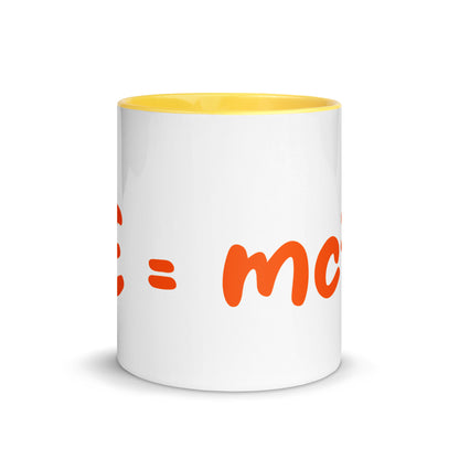 Tasse mit farbiger Innenseite "E=mc²"