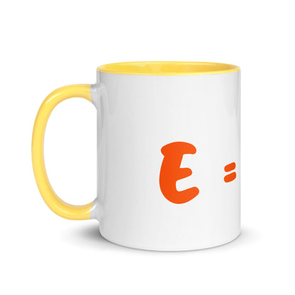 Tasse mit farbiger Innenseite "E=mc²"