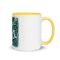 Tasse mit farbiger Innenseite Leoparden Design "Leo Love Cat"