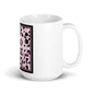 White glossy mug leopard design "Leo Cat"