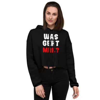 Crop-Hoodie "Was geht mrk?"