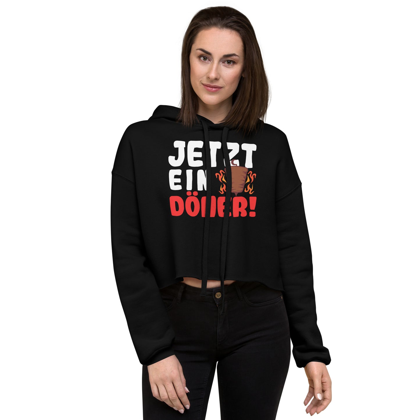 Crop-Hoodie "Jetzt ein Döner!"