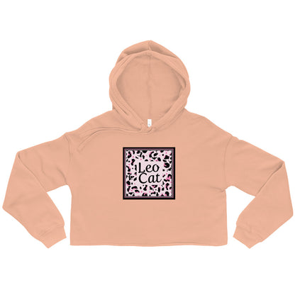 Crop-Hoodie Leopard Design "Leo Cat"