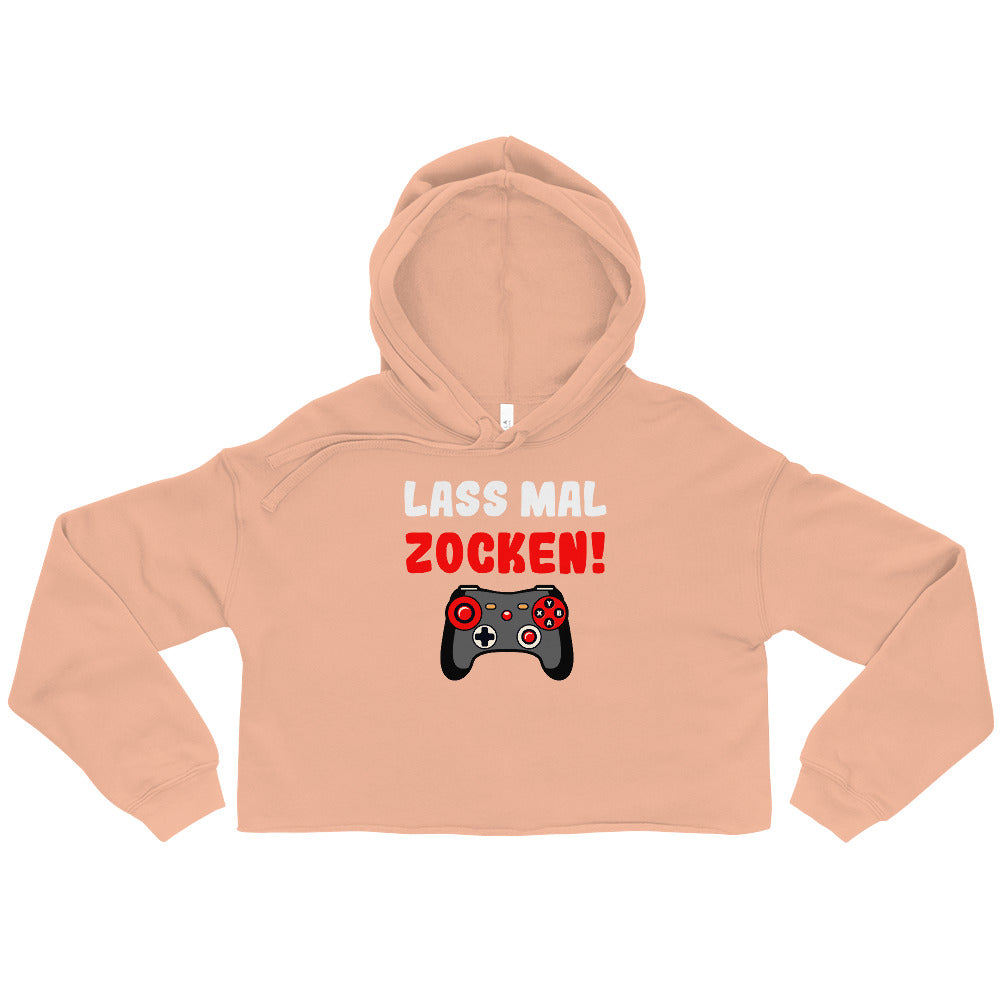 Crop-Hoodie "Lass mal zocken!"