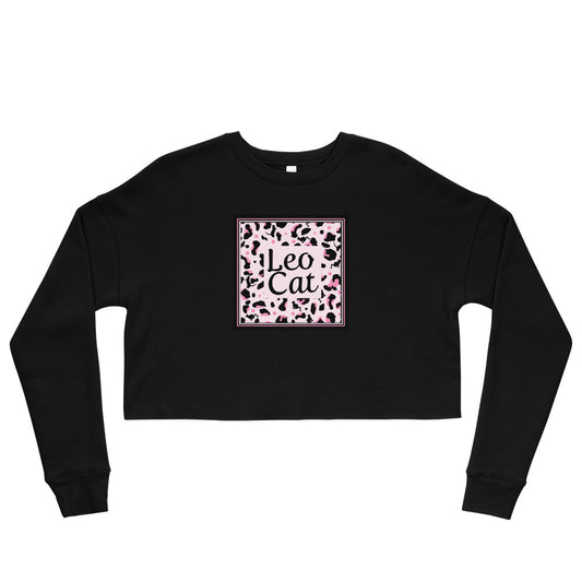 Crop-Pullover Leopard Design "Leo Cat"