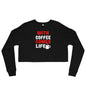 Crop-Pullover "With coffee comes life"