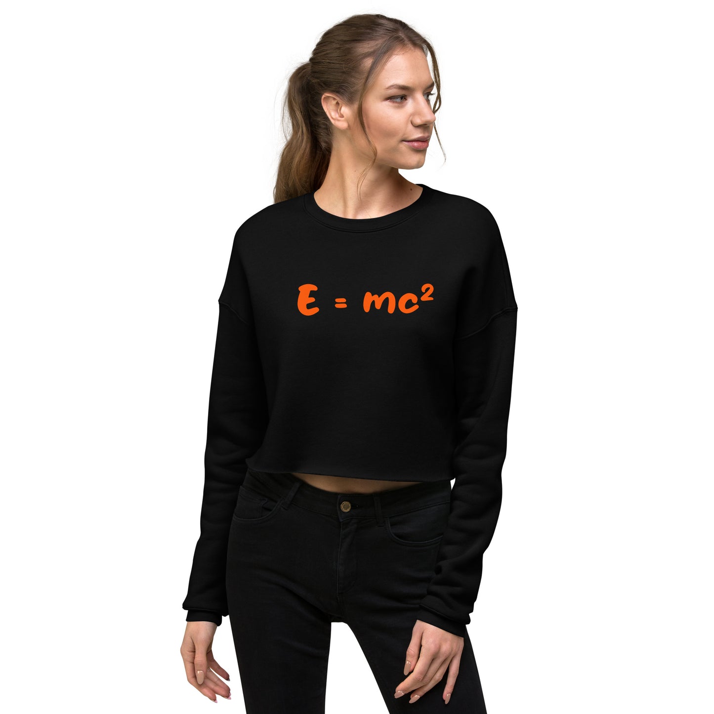 Crop-Pullover "E=mc²"