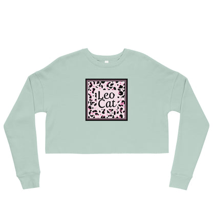 Crop-Pullover Leopard Design "Leo Cat"