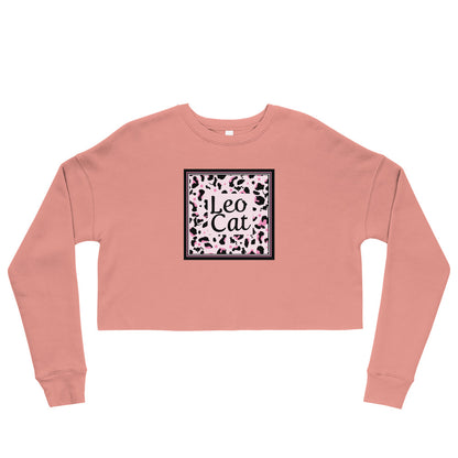 Crop-Pullover Leopard Design "Leo Cat"