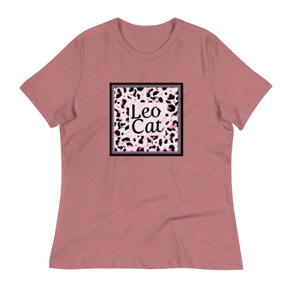 Lockeres Damen-T-Shirt Leopard Design "Leo Cat"