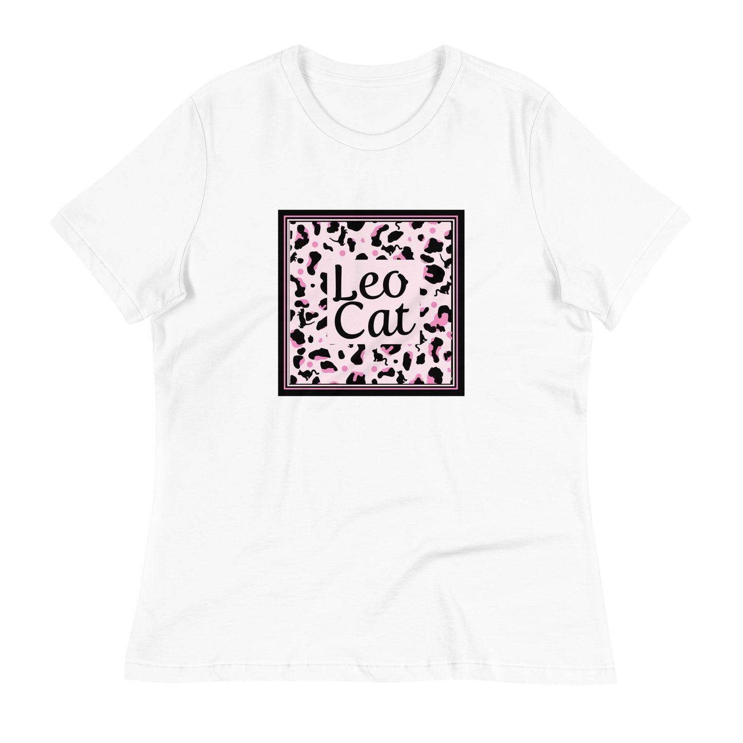 Lockeres Damen-T-Shirt Leopard Design "Leo Cat"