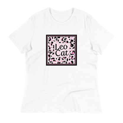 Lockeres Damen-T-Shirt Leopard Design "Leo Cat"