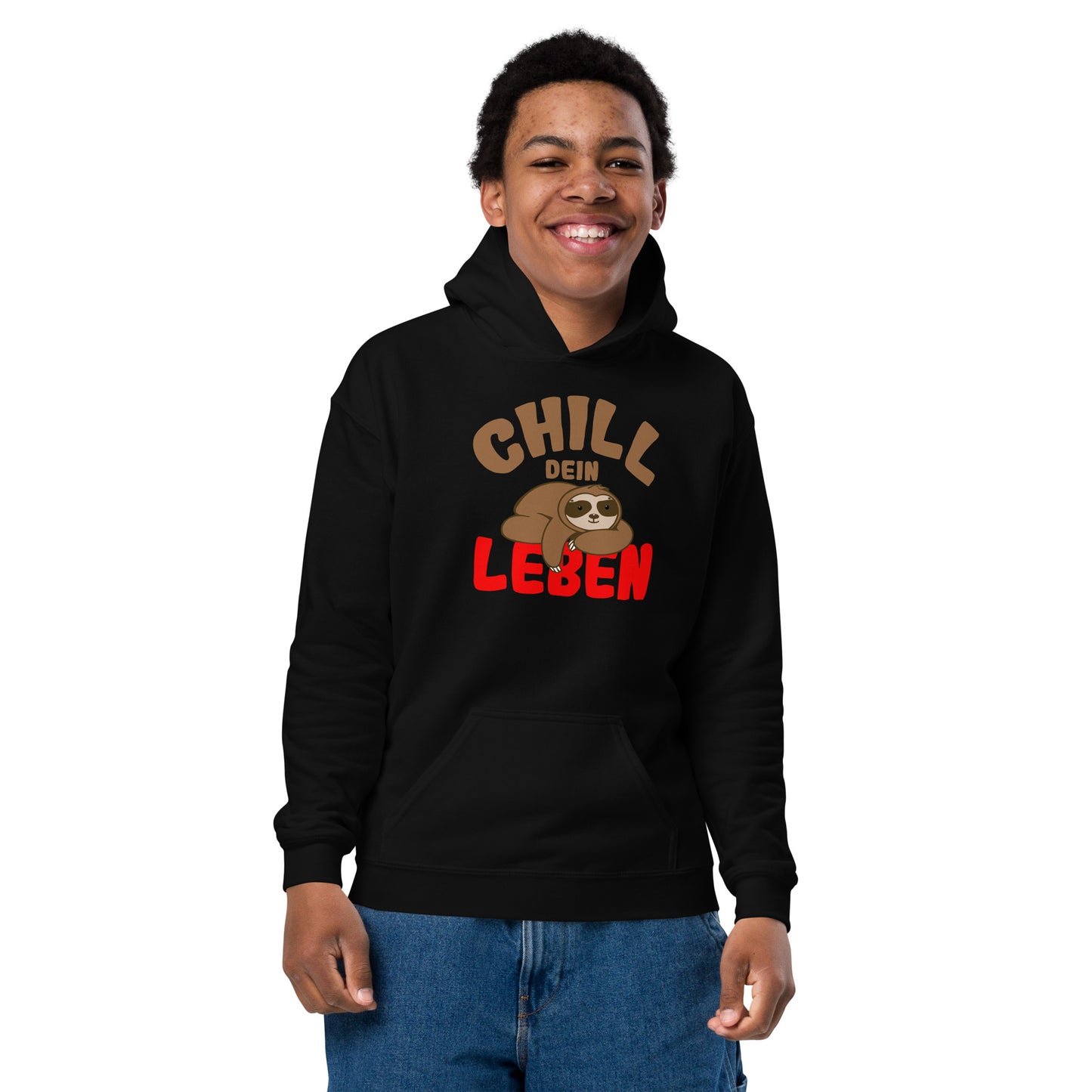 Heavy-Blend Hoodie für Jugendliche "Chill dein Leben"