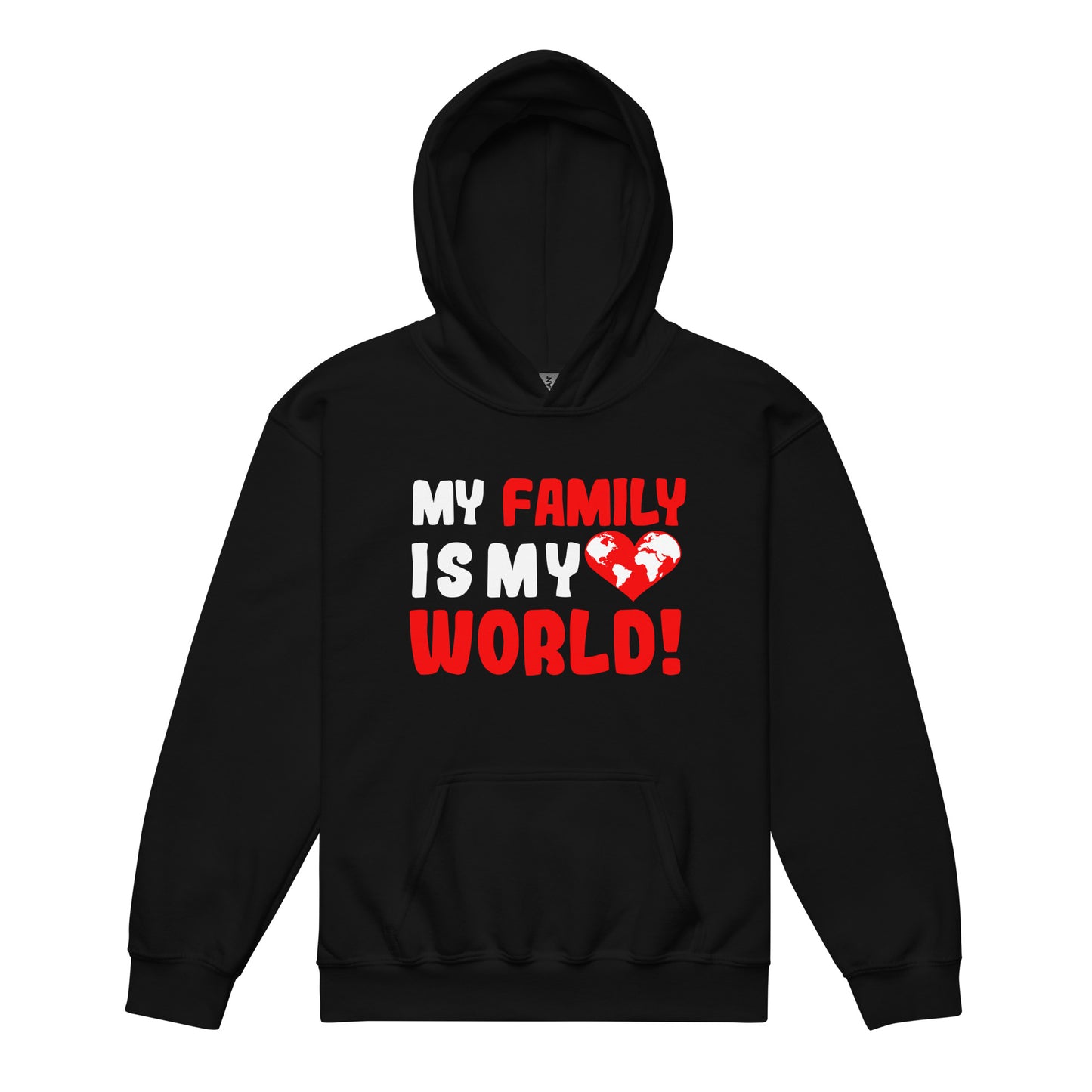 Heavy-Blend Hoodie für Jugendliche "My family is my world"