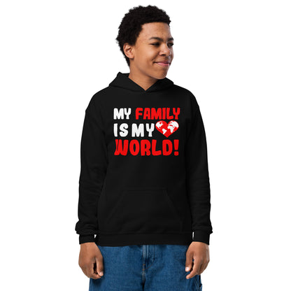 Heavy-Blend Hoodie für Jugendliche "My family is my world"