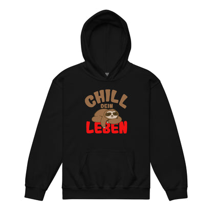 Heavy-Blend Hoodie für Jugendliche "Chill dein Leben"