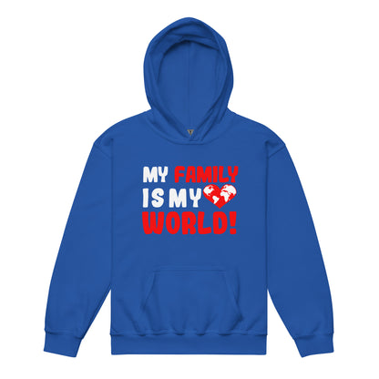 Heavy-Blend Hoodie für Jugendliche "My family is my world"