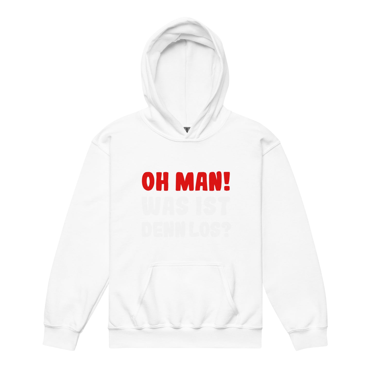 Heavy-Blend Hoodie für Jugendliche "Oh man! Was ist denn Los?"