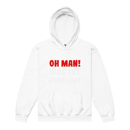 Heavy-Blend Hoodie für Jugendliche "Oh man! Was ist denn Los?"