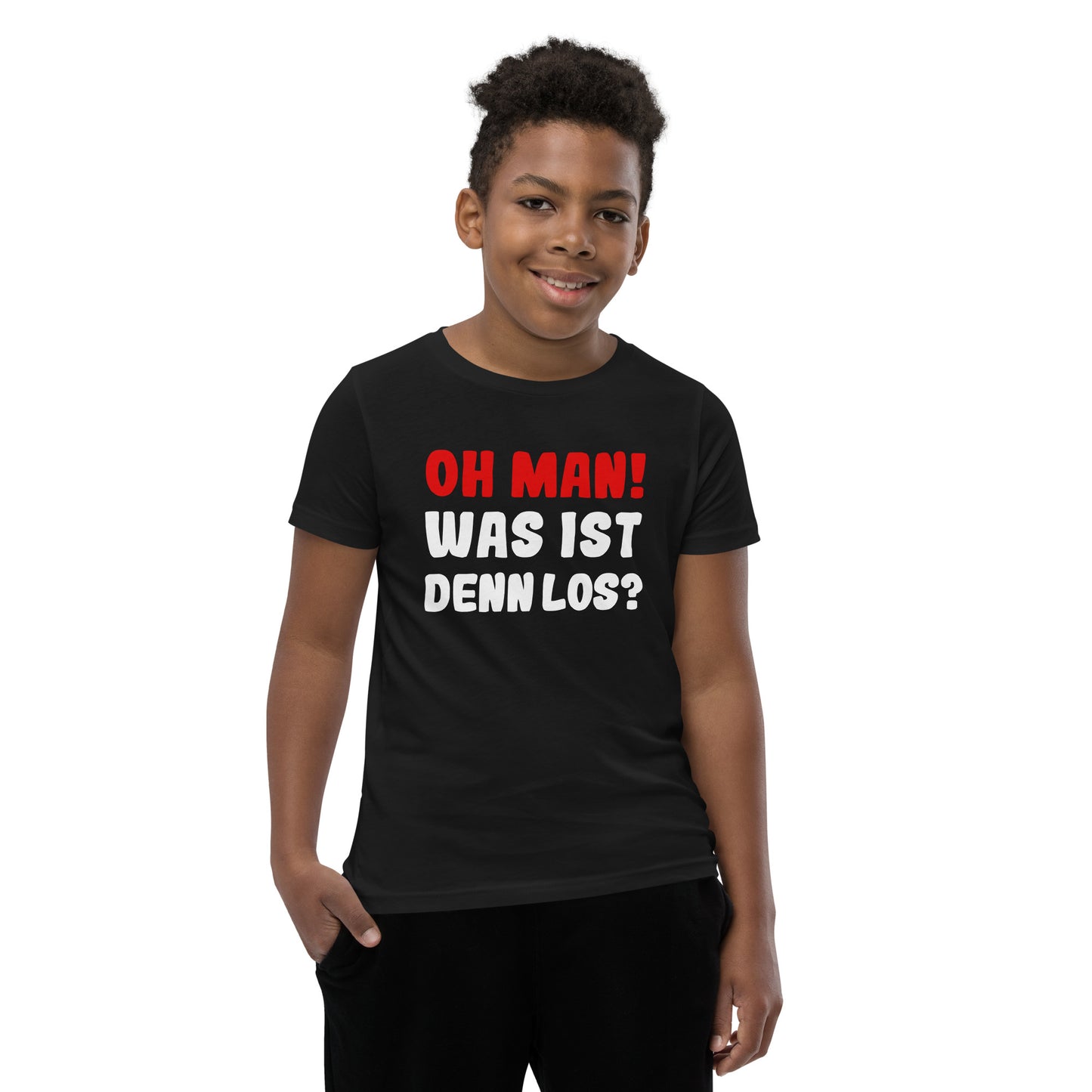 Kurzärmeliges T-Shirt für Kinder "Oh man! Was ist denn Los?"