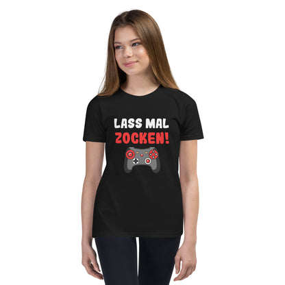 Kurzärmeliges T-Shirt für Kinder "Lass mal zocken!"