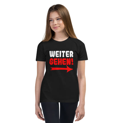 Kurzärmeliges T-Shirt für Kinder "Weitergehen"