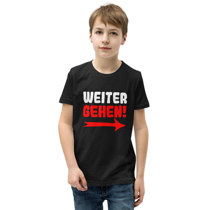 Kurzärmeliges T-Shirt für Kinder "Weitergehen"