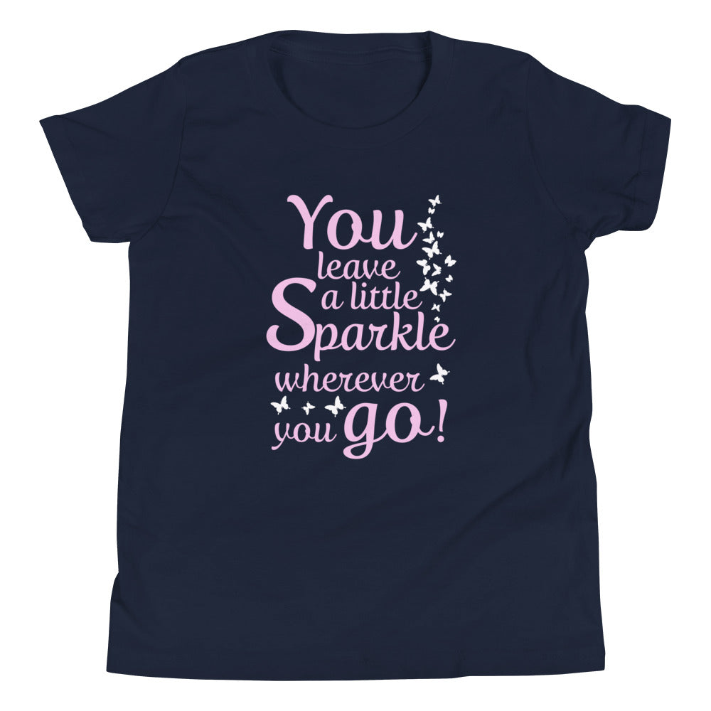 Kurzärmeliges T-Shirt für Mädchen "You leave a little Sparkle wherever you go"