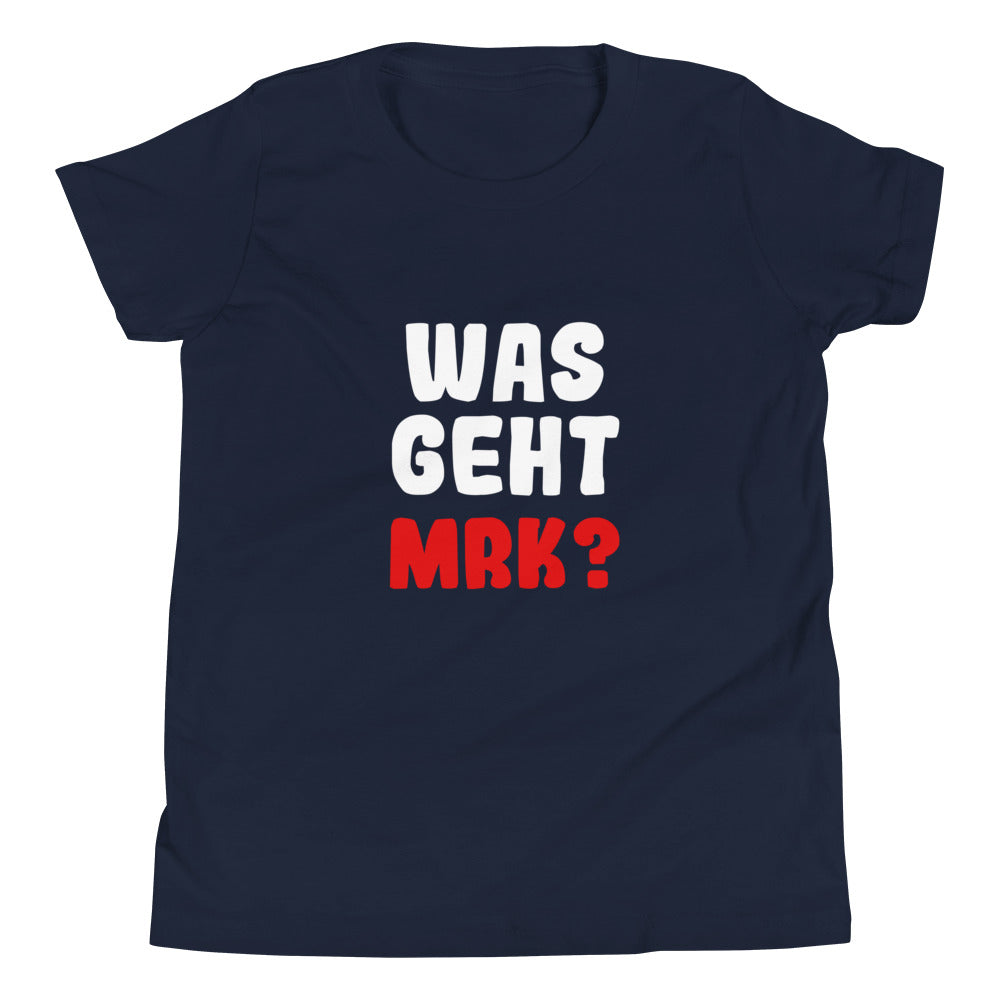 Kurzärmeliges T-Shirt für Kinder "Was geht Mrk?"