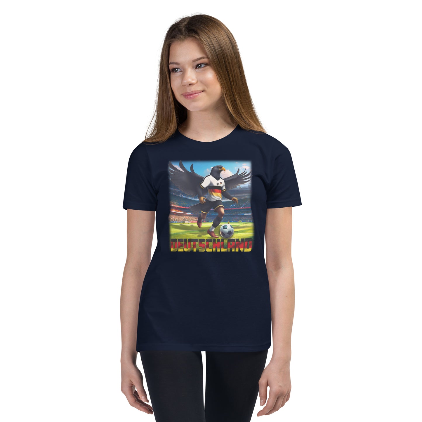 Deutschland EM Fußball Trikot Alternative Kurzärmeliges T-Shirt für Kinder