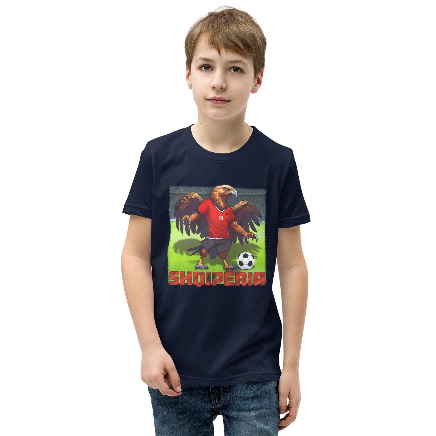 T-shirt alternatif à manches courtes pour enfants, maillot de football du championnat d'Europe d'albanie