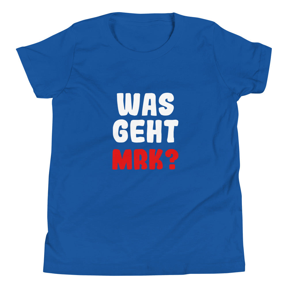 Kurzärmeliges T-Shirt für Kinder "Was geht Mrk?"