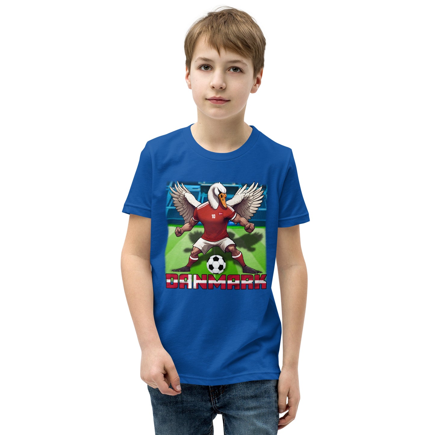 Dänemark EM Fußball Trikot Alternative Kurzärmeliges T-Shirt für Kinder