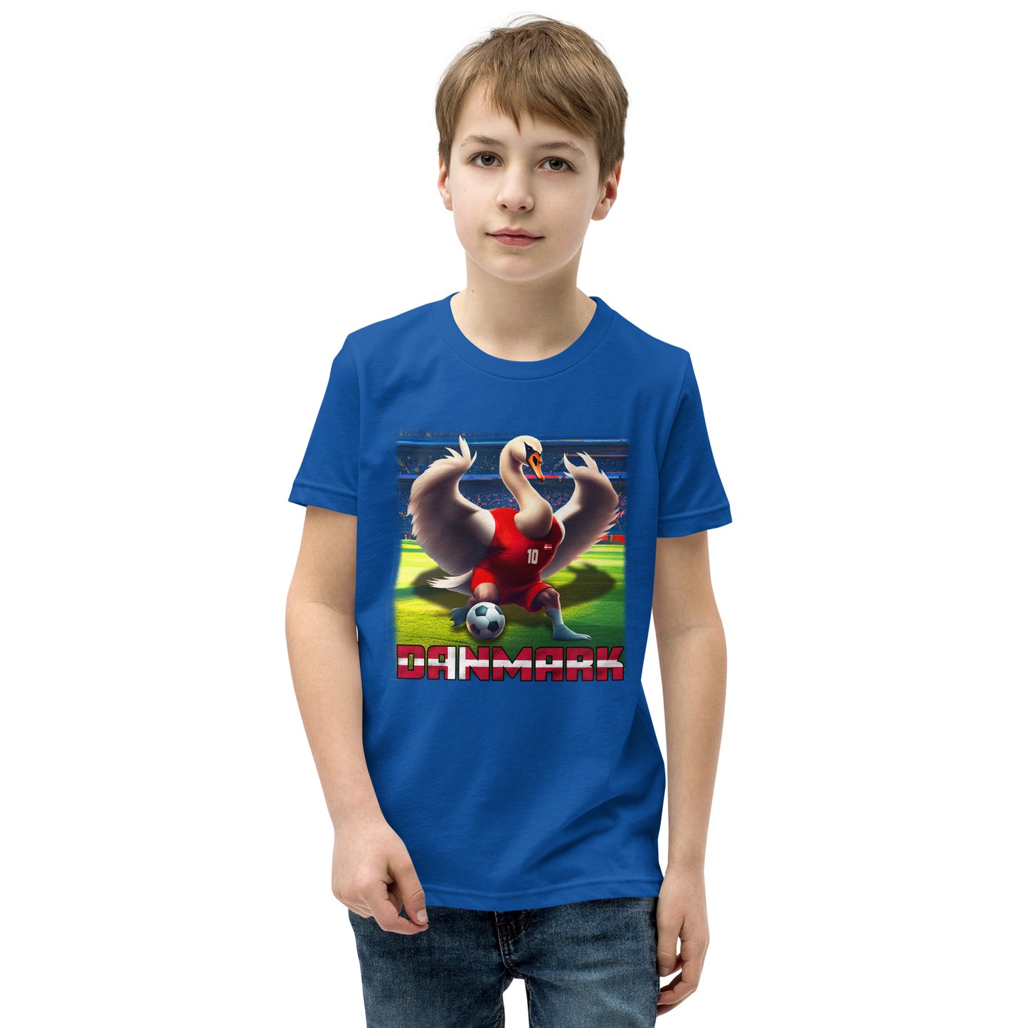 Dänemark EM Fußball Trikot Alternative Kurzärmeliges T-Shirt für Kinder