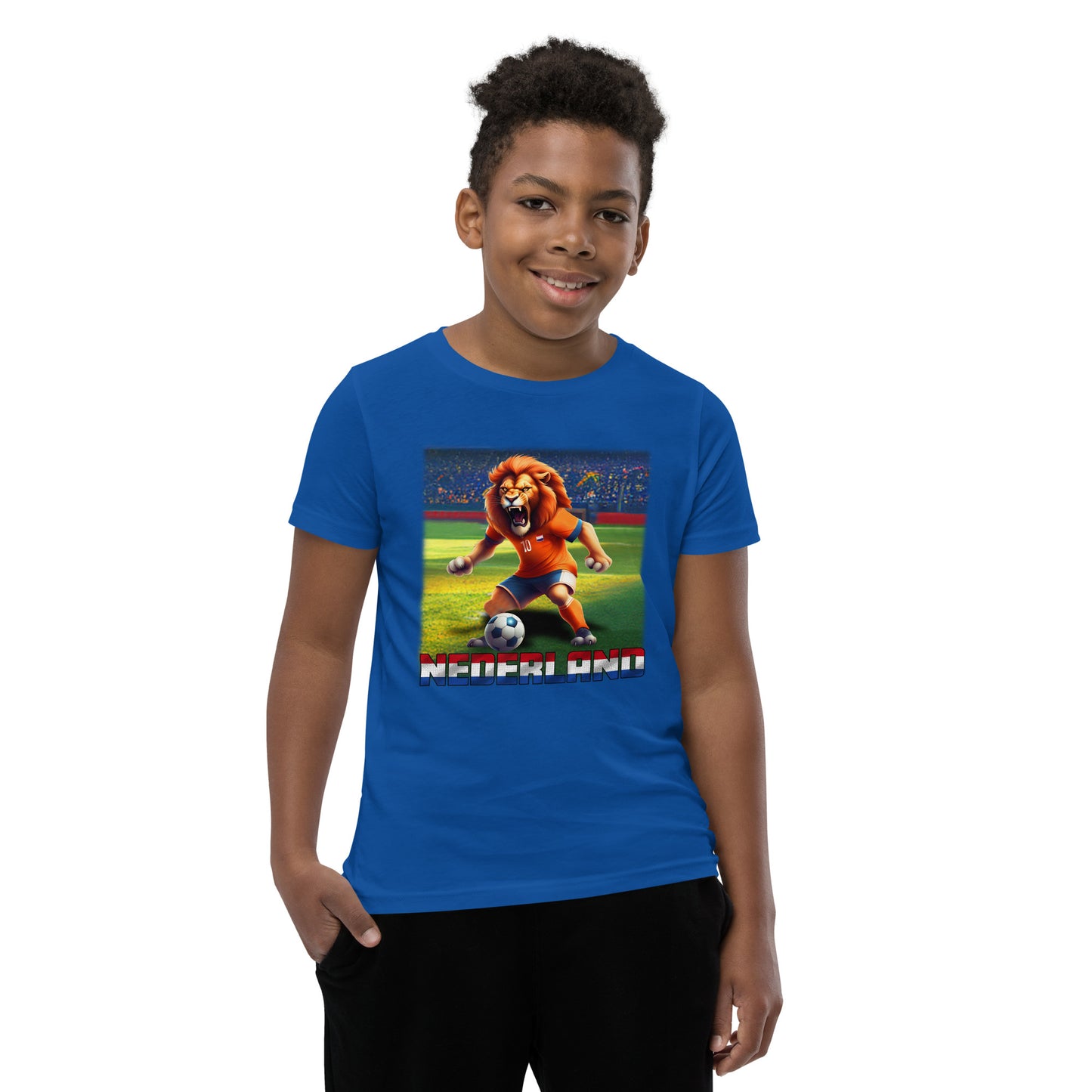 T-shirt alternatif à manches courtes pour enfants, maillot de football du championnat d'Europe des pays-bas