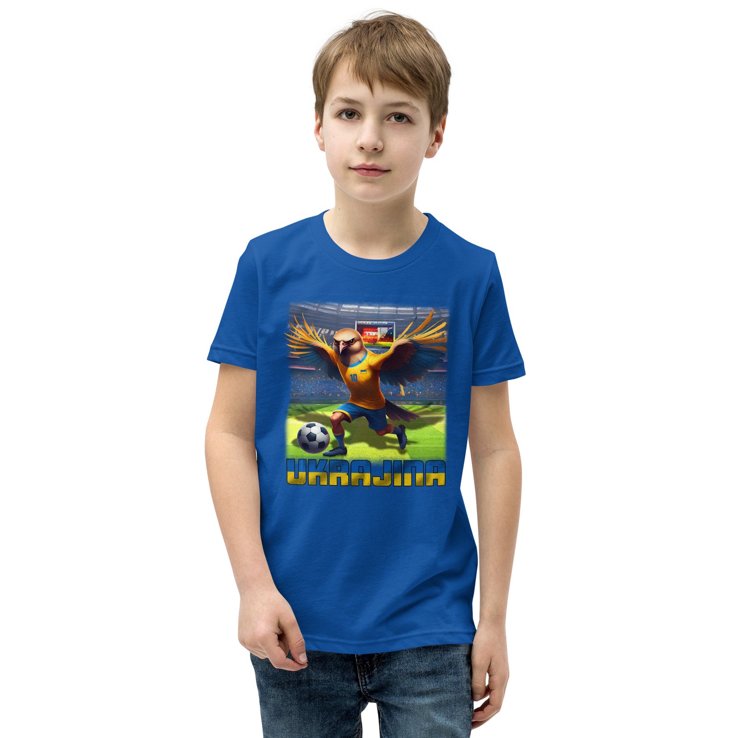 T-shirt alternatif à manches courtes pour enfants, maillot de football du Championnat d'Europe d'Ukraine