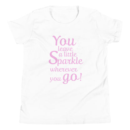 Kurzärmeliges T-Shirt für Mädchen "You leave a little Sparkle wherever you go"